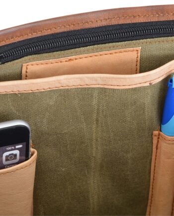 Gusti Leon skórzana aktówka męska - damska i męska - torba biznesowa m