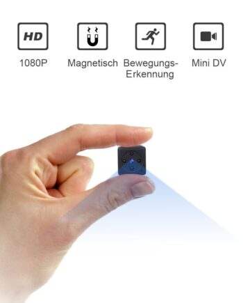 Mini Kamera,NIYPS Full HD 1080P Tragbare Kleine Überwachungskamera, Mikro Nanny Cam mit Bewegungserkennung und Infrarot Nachtsicht, Compact Sicherheit Kamera für Innen und Aussen
