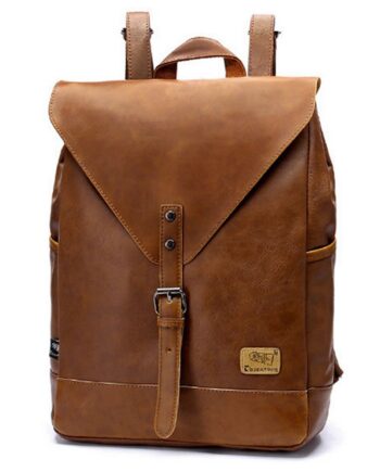 plecak w stylu retro, ze skóry PU, vintage, plecak turystyczny, damski / męski, plecak na ramię, 35,5 cm, 3 kolory, rozm. L, brązowy, L, plecak