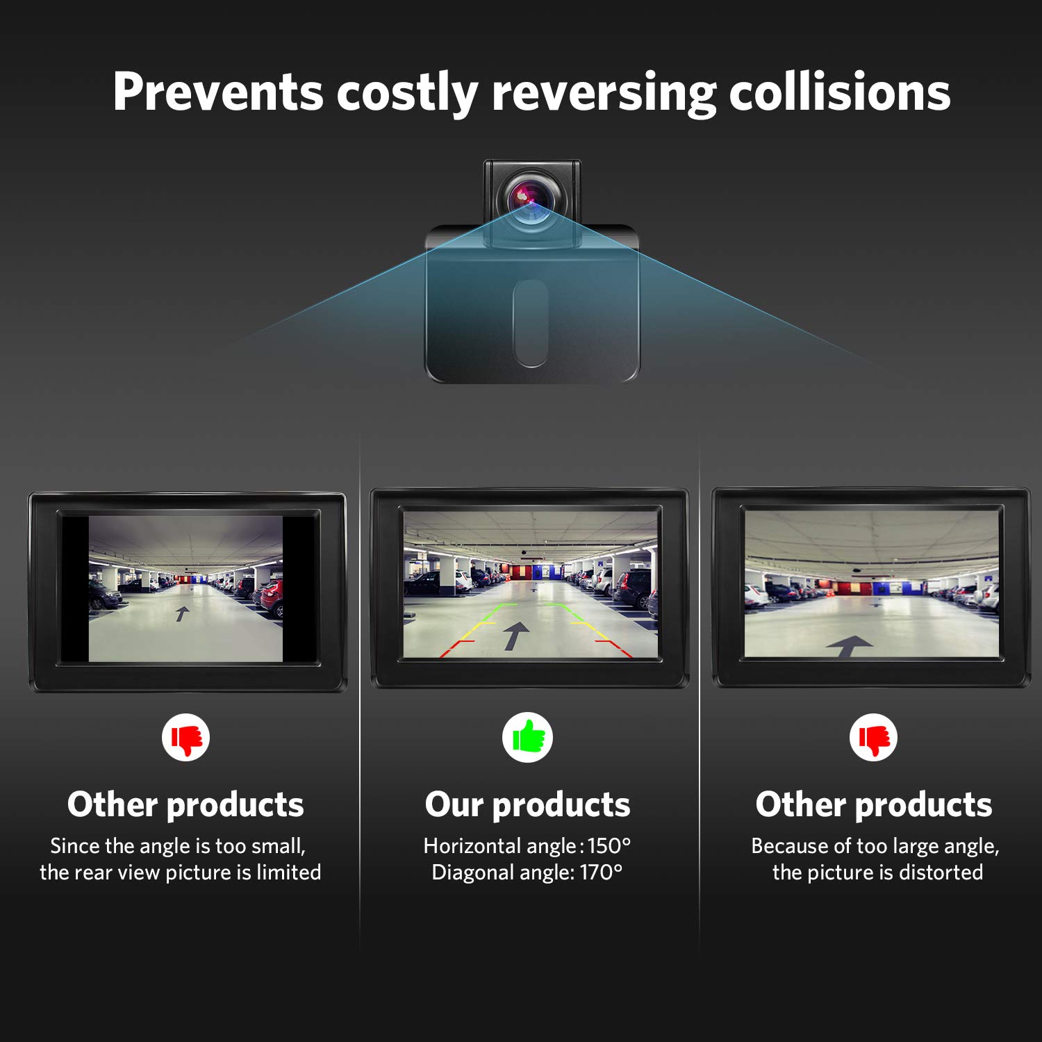 BOSCAM K1 bezprzewodowa kamera cofania, szerokokątna, wodoodporna kamera cofania z noktowizją do samochodów osobowych, dostawczych, ciężarówek, autobusów przyczep kempingowych - obrazek 5