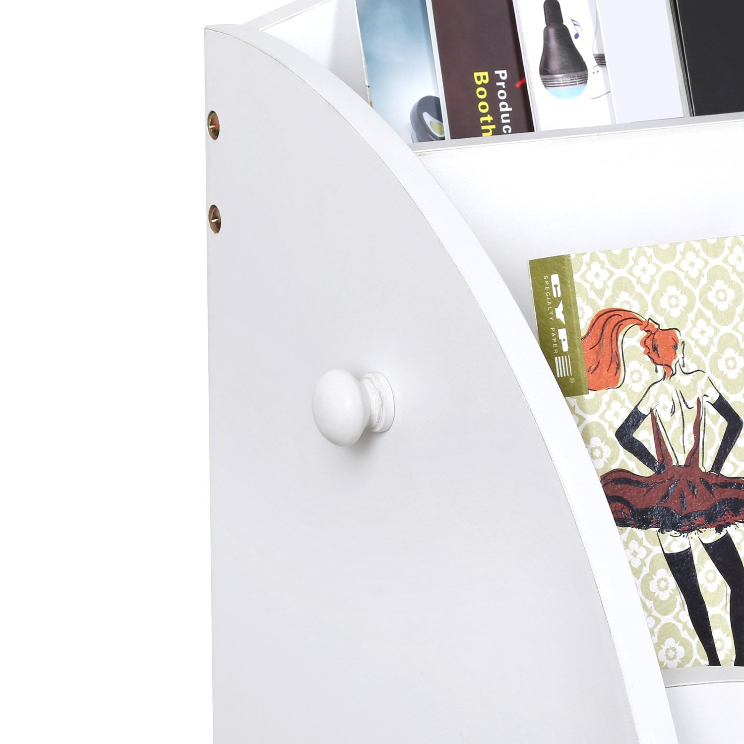 HOMFA Kinder Aufbewahrungsregal Bücherregal Kinderregal Spielzeugaufbewahrungregal Spielzeugkiste Kinderkommode mit 4 faltbarer schubladen, Motiv(Bär und Katze) - obrazek 4