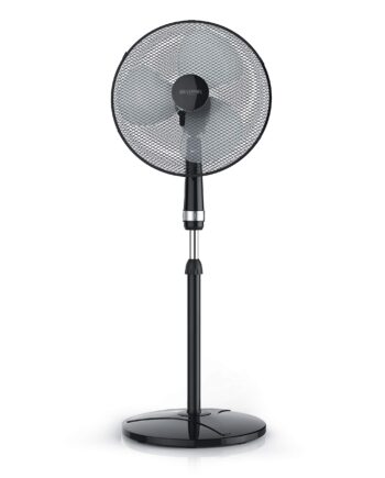 Brandson - Standventilator Standlüfter | Standfuß höhenverstellbar | hoher Luftdurchsatz | 3 Verschiedene Geschwindigkeitsstufen | Oszillationsfunktion ca. 80° | Modell 2018 | schwarz