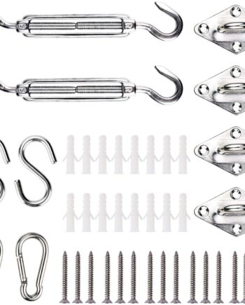 Sonnensegel Befestigungs Kit Zubehör Montage Aufbau Set Viereck 316Edelstahl Garten Awnings Mounting Assembly Set Aufhängung einfache Montage