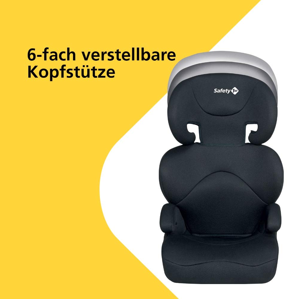 Safety 1st Road Safe Kindersitz, mit verstellbarer Kopfstütze und Rückenlehne, komfortabler Gruppe 2/3 Autositz (15-36 kg), nutzbar ab 3,5 bis 12 Jahre, schwarz - obrazek 4