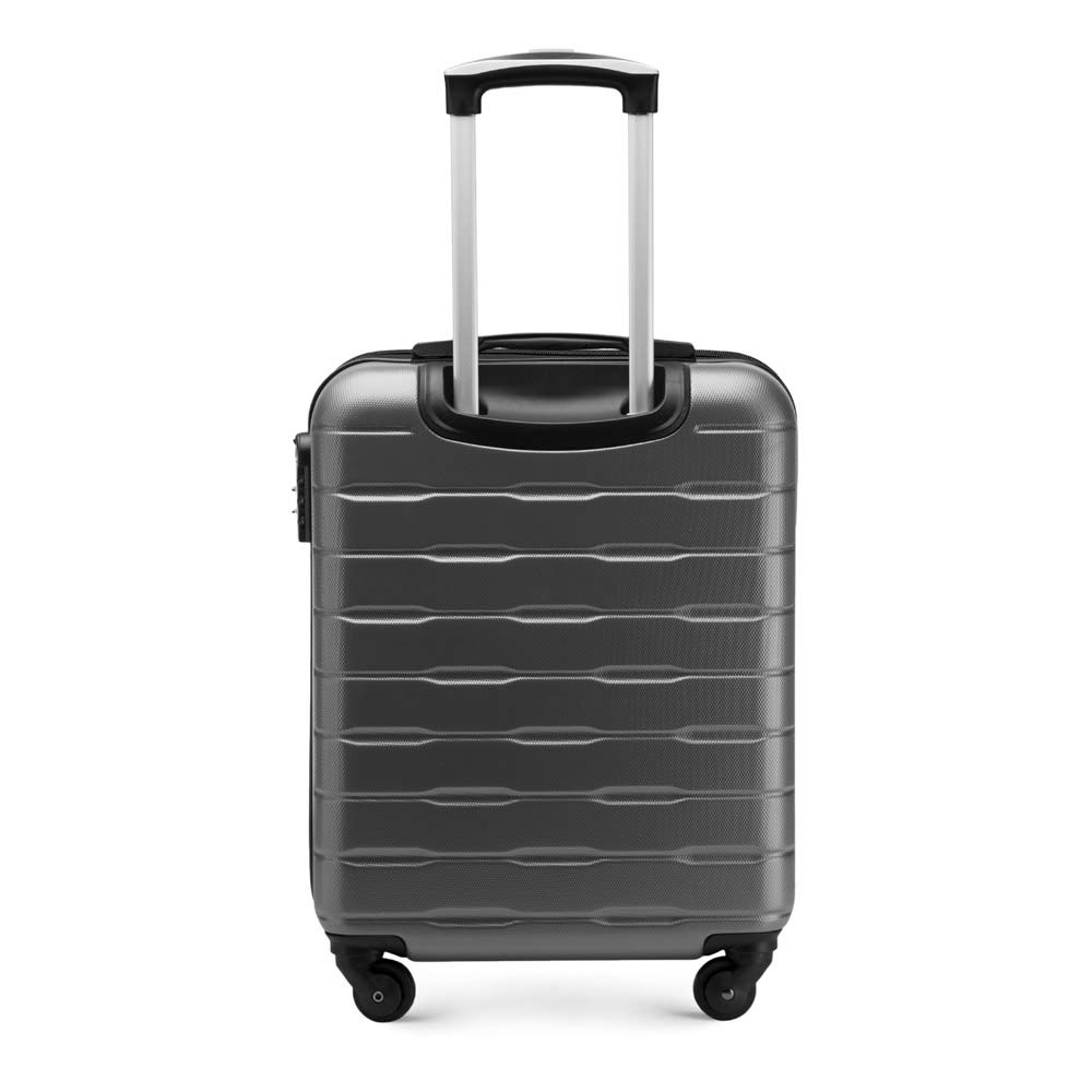Stabiler Koffer-Trolley Handgepäck von WITTCHEN ABS 54 x 39 x 23 cm 2.7 kg 38 L Grau Bordgepäck Bordcase 56-3A-381-70 - obrazek 4