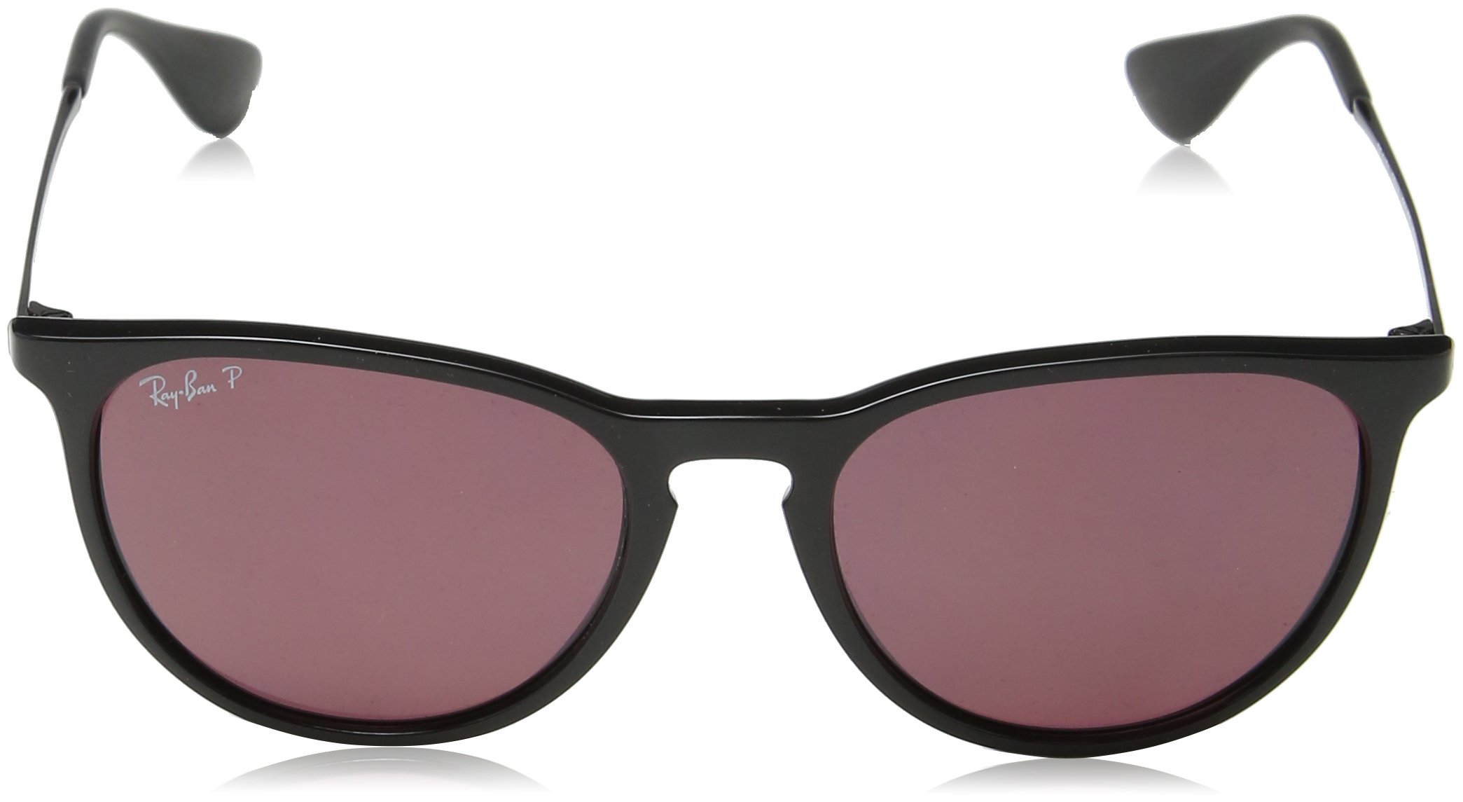 Ray Ban Unisex Sonnenbrille Erika, (Gestell: Schwarz, Gläser: Polarized Violett Verspiegelt 601/5Q), Large (Herstellergröße: 54) - obrazek 4