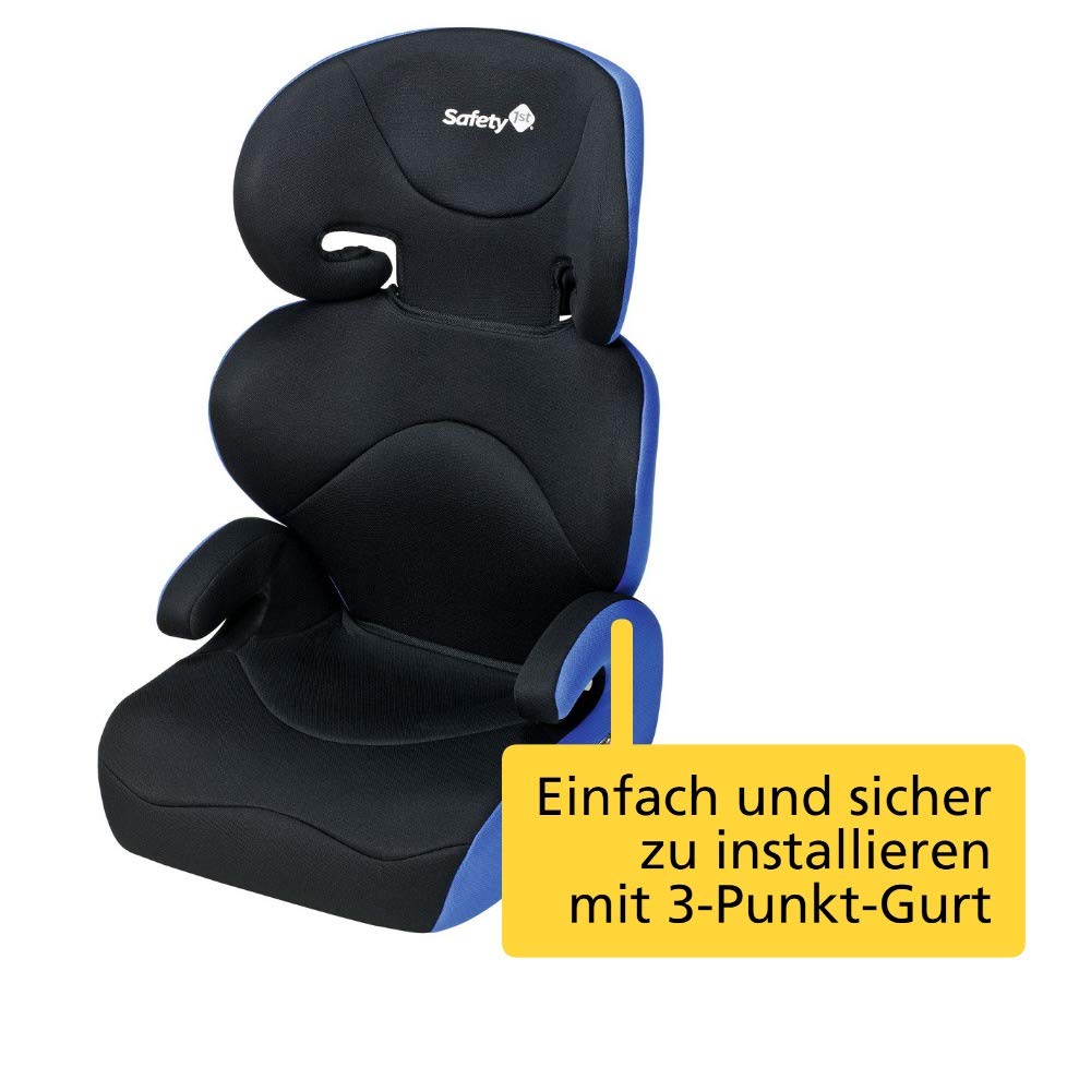 Safety 1st Road Safe Kindersitz, mit verstellbarer Kopfstütze und Rückenlehne, komfortabler Gruppe 2/3 Autositz (15-36 kg), nutzbar ab 3,5 bis 12 Jahre, schwarz/blau - obrazek 2