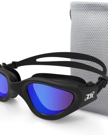 ZIONOR Schwimmbrille für Herren und Damen, G1 Polarisiert Schwimmbrille mit Spiegel/Rauch Linse UV-Schutz Anti Nebel Verstellbar Gurt Komfort Profi Schwimmbrillen für Erwachsene Jugendliche Unisex