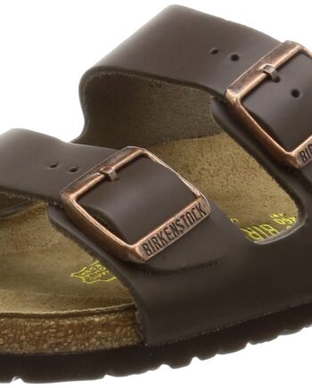 Birkenstock Herren ARIZONA Leder Weit Pantoletten, Braun (DUNKELBRAUN), 40 EU