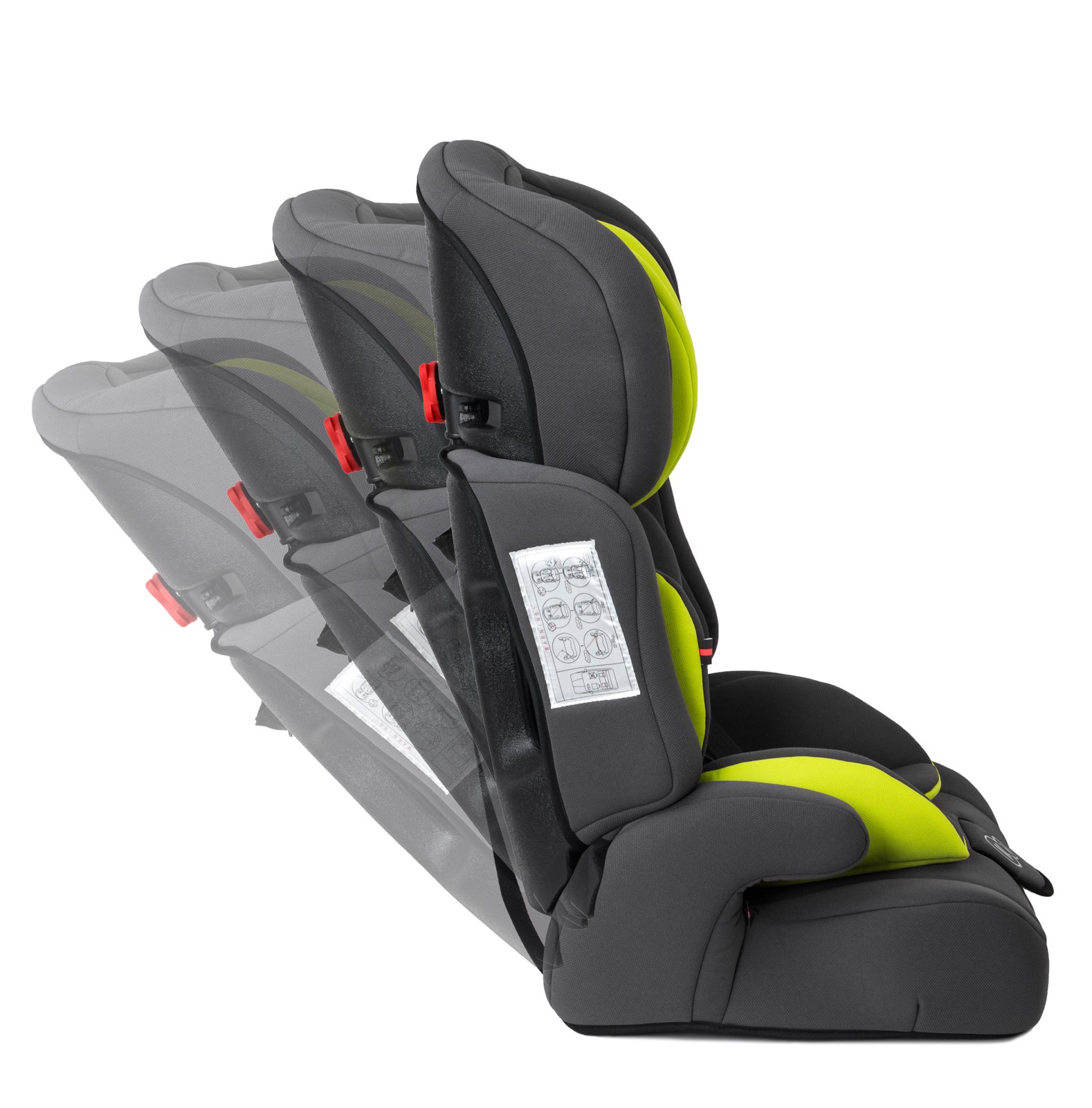 Kinderkraft Comfort UP Kinderautositz Autokindersitz Autositz Kindersitz 9 bis 36 kg Gruppe 1 2 3 Grün - obrazek 4