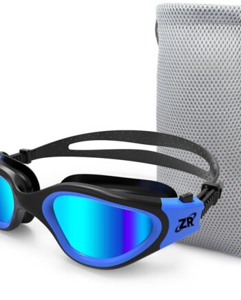 Schwimmbrille für Herren und Damen, ZIONOR G1 Polarisiert Schwimmbrille mit Spiegel/Rauch Linse UV-Schutz Anti Nebel Verstellbar Gurt Komfort Profi Schwimmbrillen für Erwachsene Jugendliche Unisex