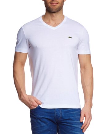 Lacoste Herren TH2036-00 T-Shirt, Weiß (White 001), Small (Herstellergröße: 3)