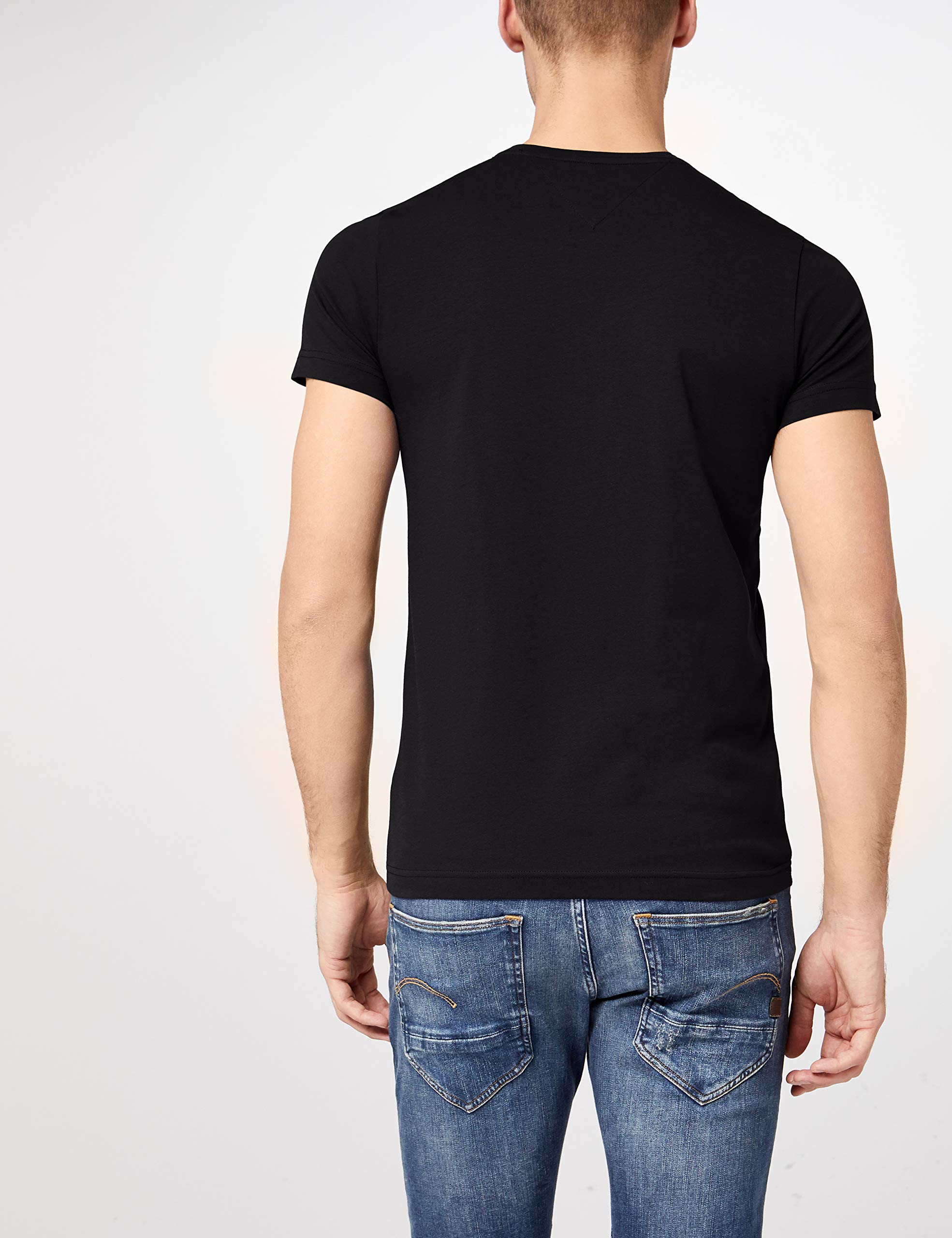 Tommy Hilfiger Herren CORE STRETCH SLIM CNECK TEE T-Shirt, Schwarz (Flag Black 083), XX-Large - obrazek 2