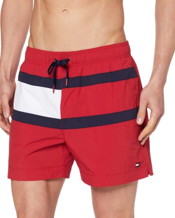 Tommy Hilfiger Herren MEDIUM Drawstring Shorts, Rot (RED 611), ((Herstellergröße:S)