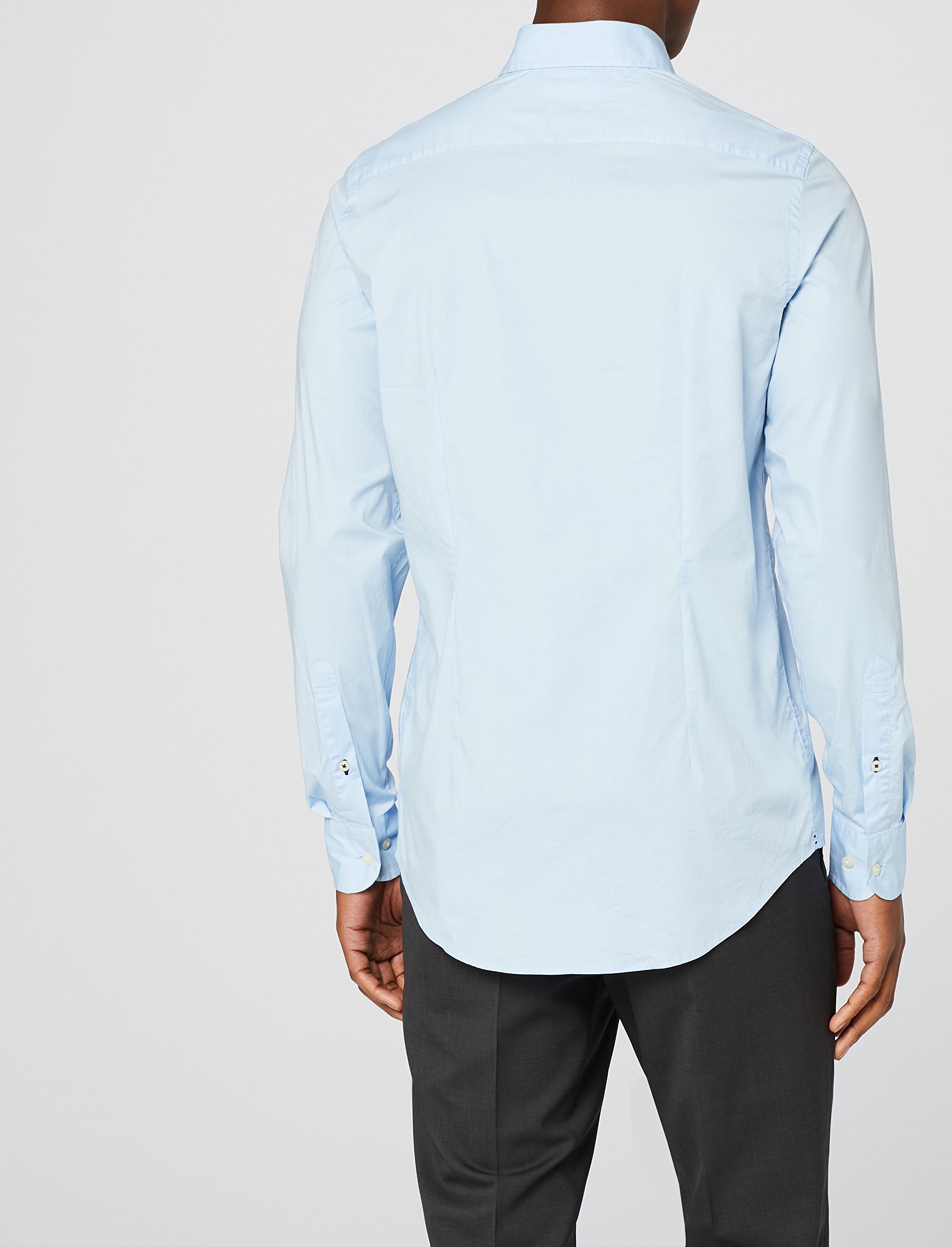 Tommy Hilfiger Herren CORE Stretch Slim POPLIN Shirt Freizeithemd, Blau Blue 474, Large (Herstellergröße: LG) - obrazek 4