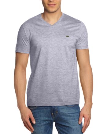 Lacoste Herren TH2036-00 T-Shirt, Grau (Silver Chine CCA), Large (Herstellergröße: 5)