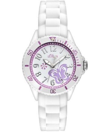 S.Oliver Mädchen Analog Quarz Armbanduhr SO-2755-PQ
