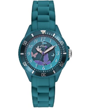 S.Oliver Mädchen Analog Quarz Armbanduhr SO-2597-PQ