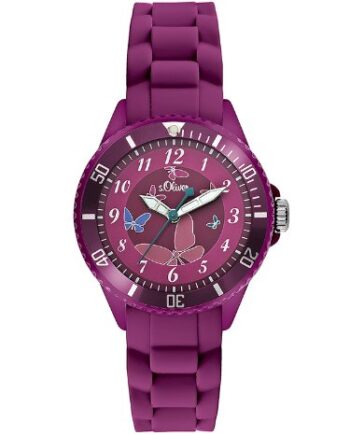 S.Oliver Mädchen Analog Quarz Armbanduhr SO-2595-PQ