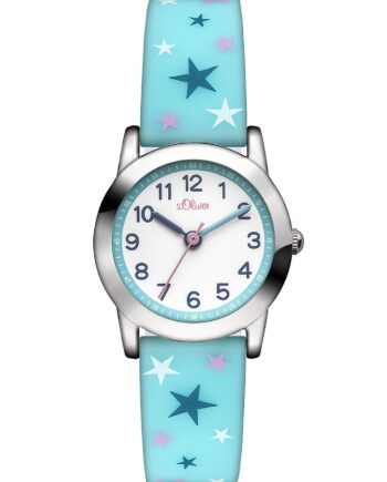 s.Oliver Mädchen-Armbanduhr Analog Quarz Silikon SO-2896-PQ
