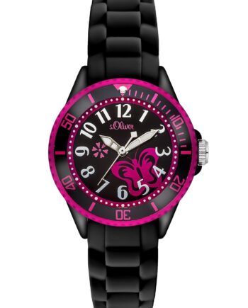 S.Oliver Mädchen Analog Quarz Armbanduhr SO-2993-PQ