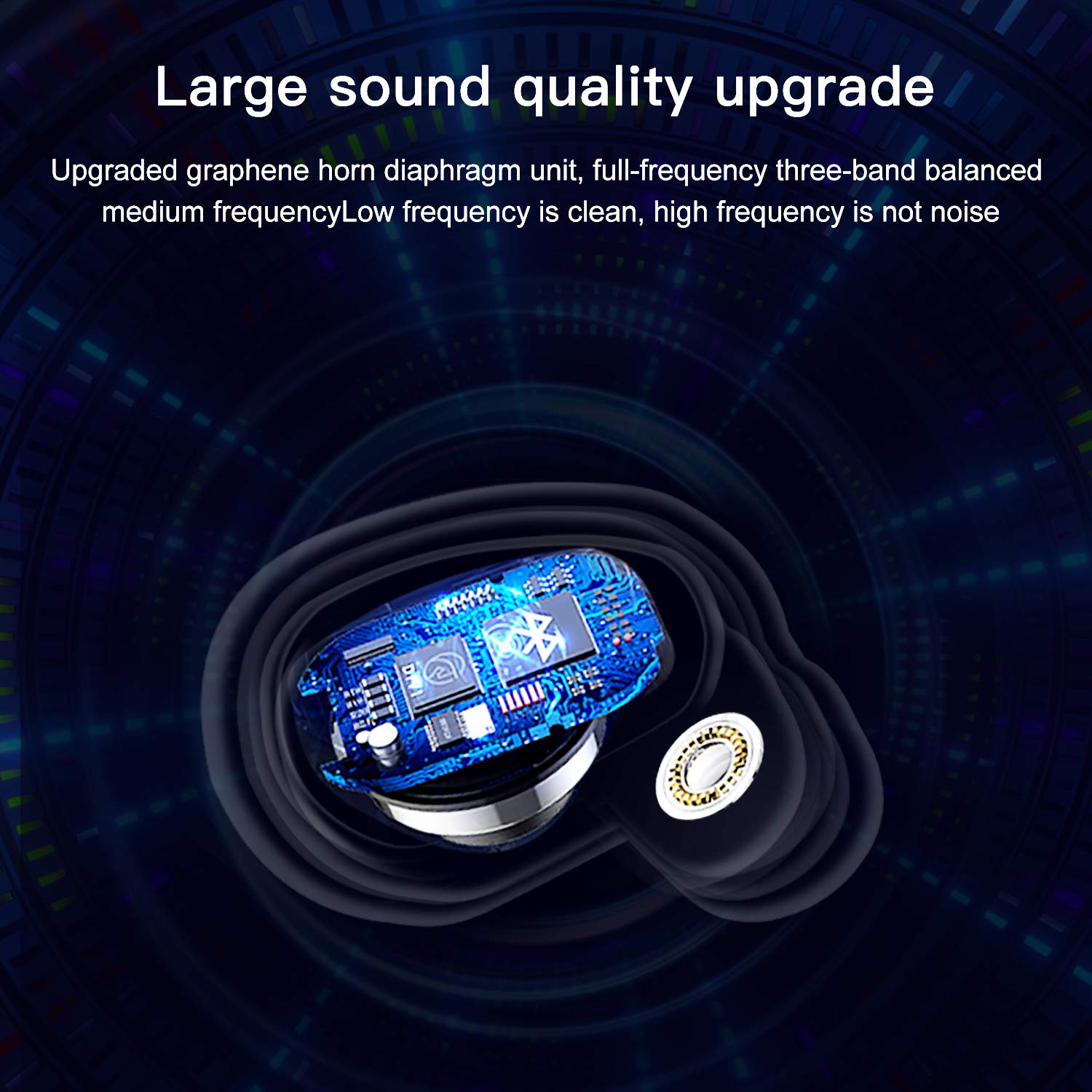 Umi. Essentials TWS Bluetooth 5.0 IPX7 W5s Kabellose In-Ear-Kopfhörer für iPhone, Samsung, Huawei mit Patentiertem Intelligenten Metall-Ladeetui (Gold) - obrazek 4