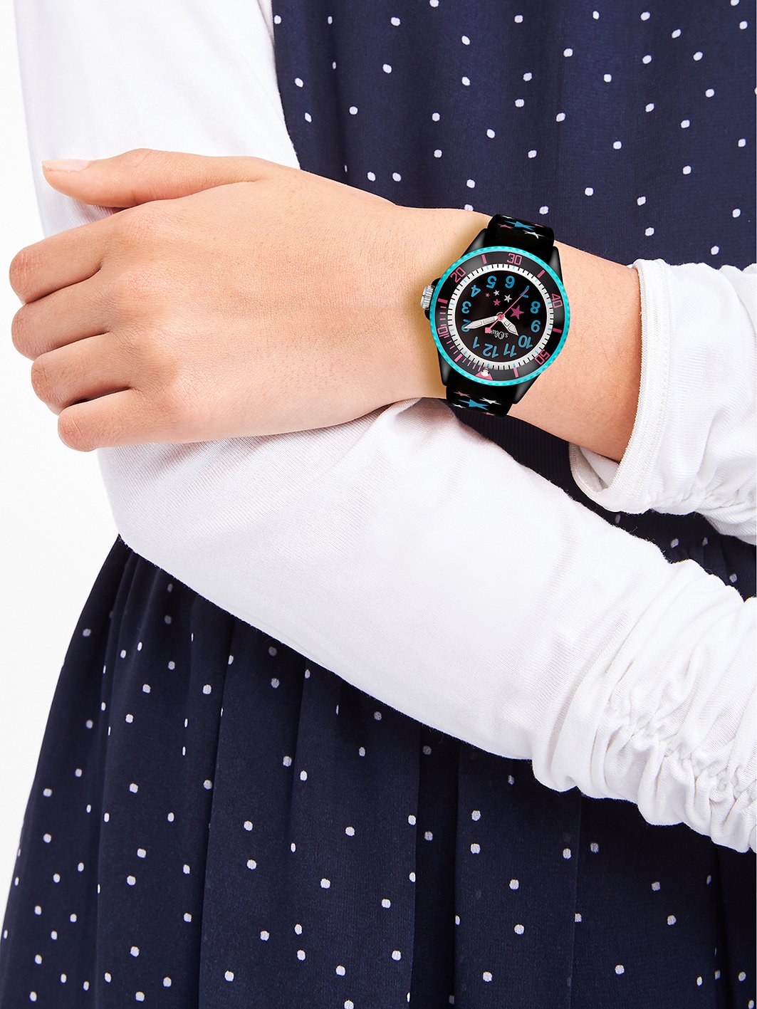 S.Oliver Mädchen Analog Quarz Armbanduhr SO-3178-PQ - obrazek 2