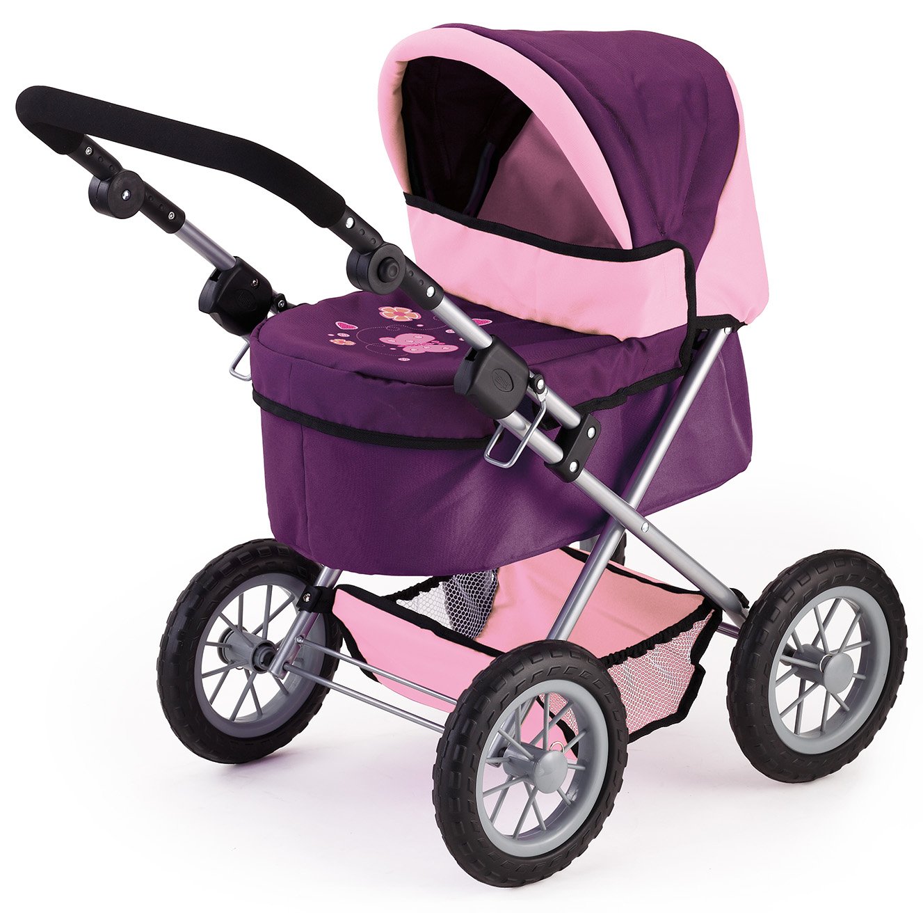 Bayer Design 13057AA Wózek dla lalek Trendy z torbą, regulowaną rączką - obrazek 4