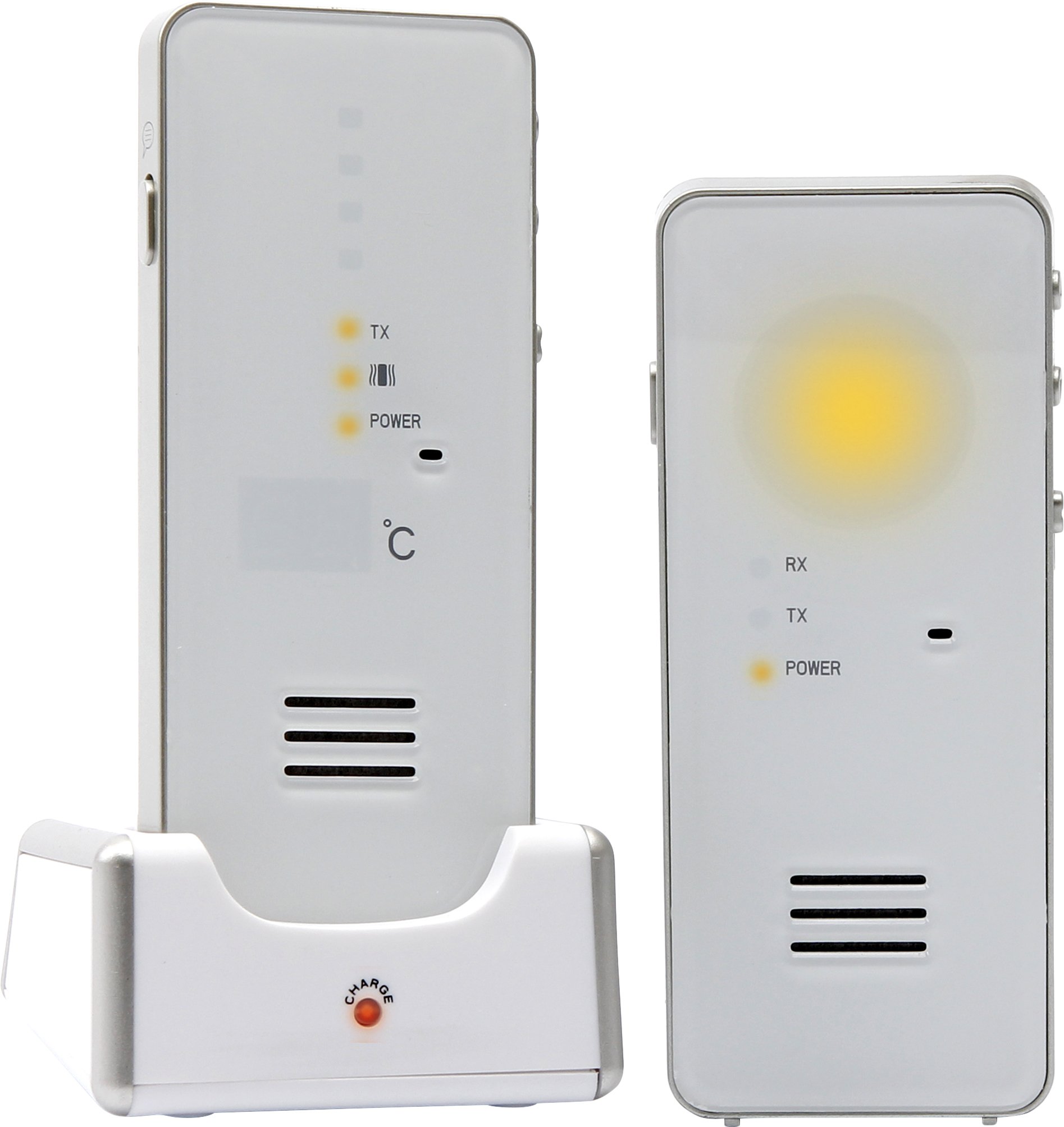 Hartig + Helling MBF 8181 Digitales Babyruf-Gerät (500 m Reichweite, Strahlungsarm, GegensprechFunktion, Babyfon, Babyphone Mit Hoher Reichweite, Temperaturanzeige und Batteriebetrieb) weiß - obrazek 6