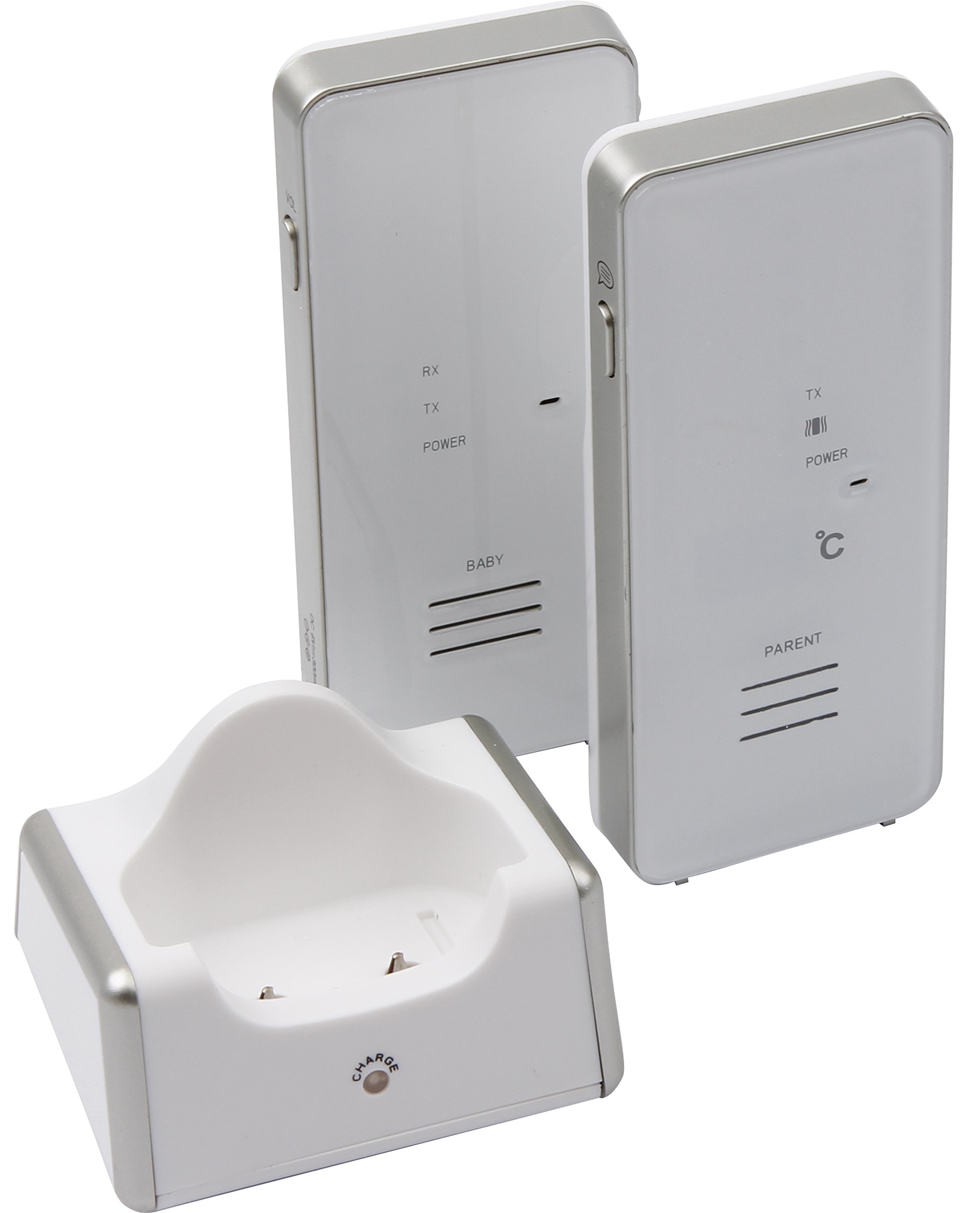 Hartig + Helling MBF 8181 Digitales Babyruf-Gerät (500 m Reichweite, Strahlungsarm, GegensprechFunktion, Babyfon, Babyphone Mit Hoher Reichweite, Temperaturanzeige und Batteriebetrieb) weiß - obrazek 4