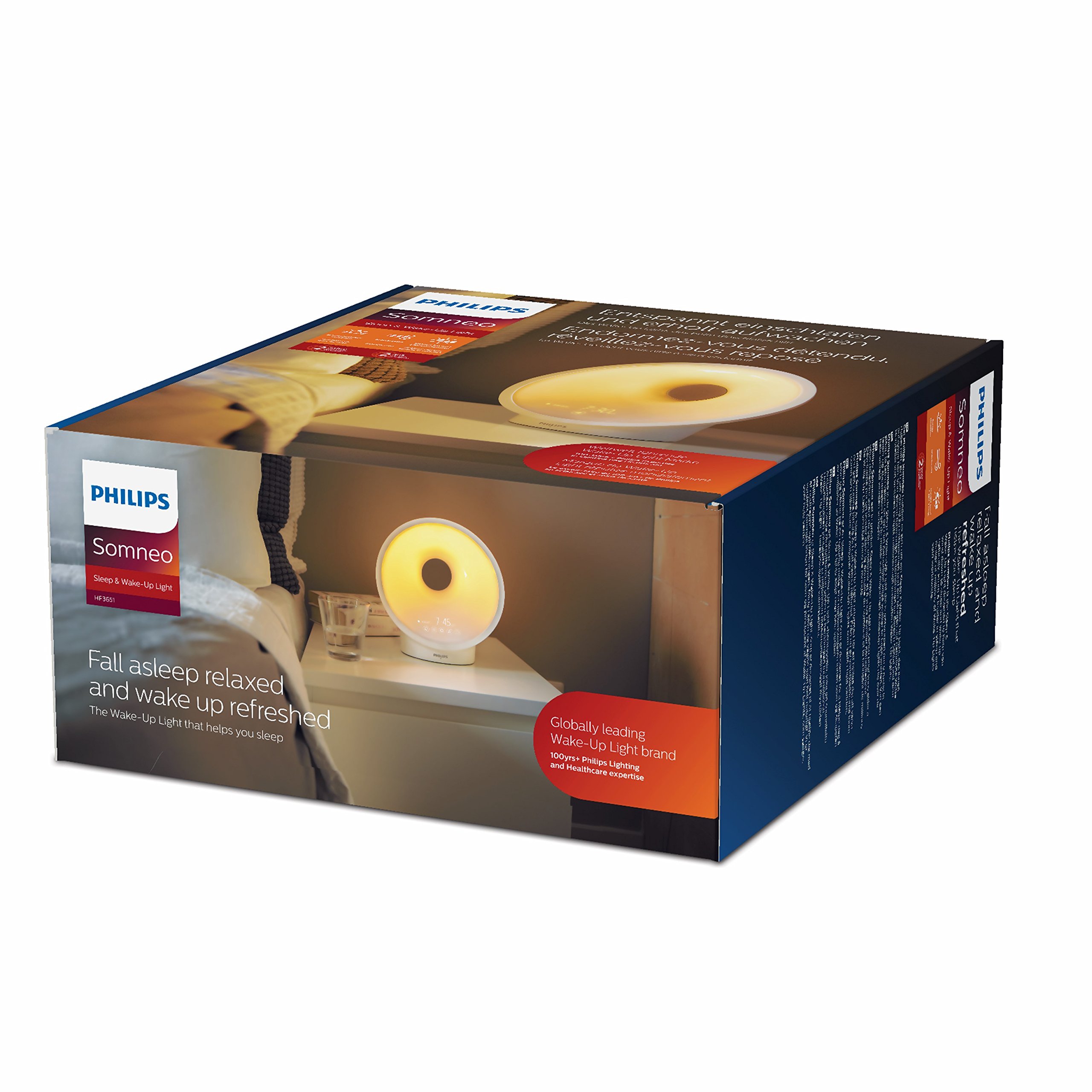 Philips HF3651/01 Sleep und Wake-up Light (Einschlafhilfe, Natürlich aufwachen, Sonnenauf- und untergangssimulation, Nachtlicht, Entspannungsübung) - obrazek 4