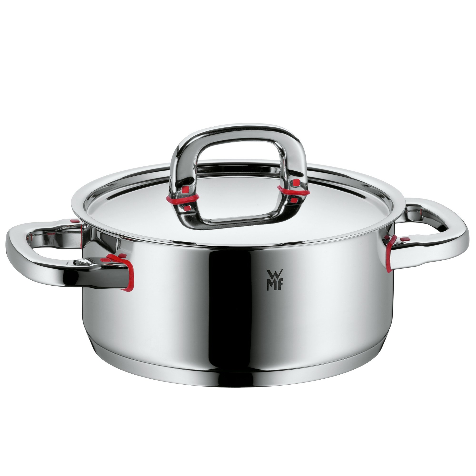 WMF Premium One Topfset, 6-teilig, Metalldeckel mit Dampföffnung, Kochtopf, Stielkasserolle, Cromargan Edelstahl poliert, Induktion, Kaltgriffe, Innenskalierung - obrazek 6