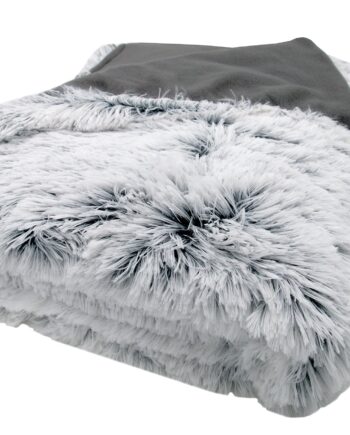 ZOLLNER Kuscheldecke 150x200 cm (weitere verfügbar), grau-weiß, Felloptik