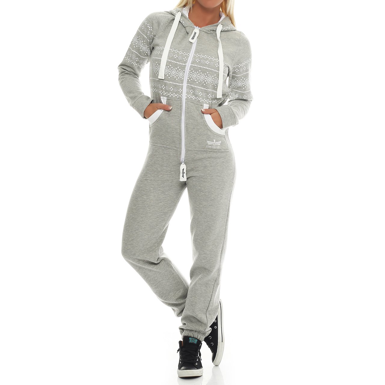 Finchgirl Azteken kombinezon damski ze wzorem, do joggingu, treningu,