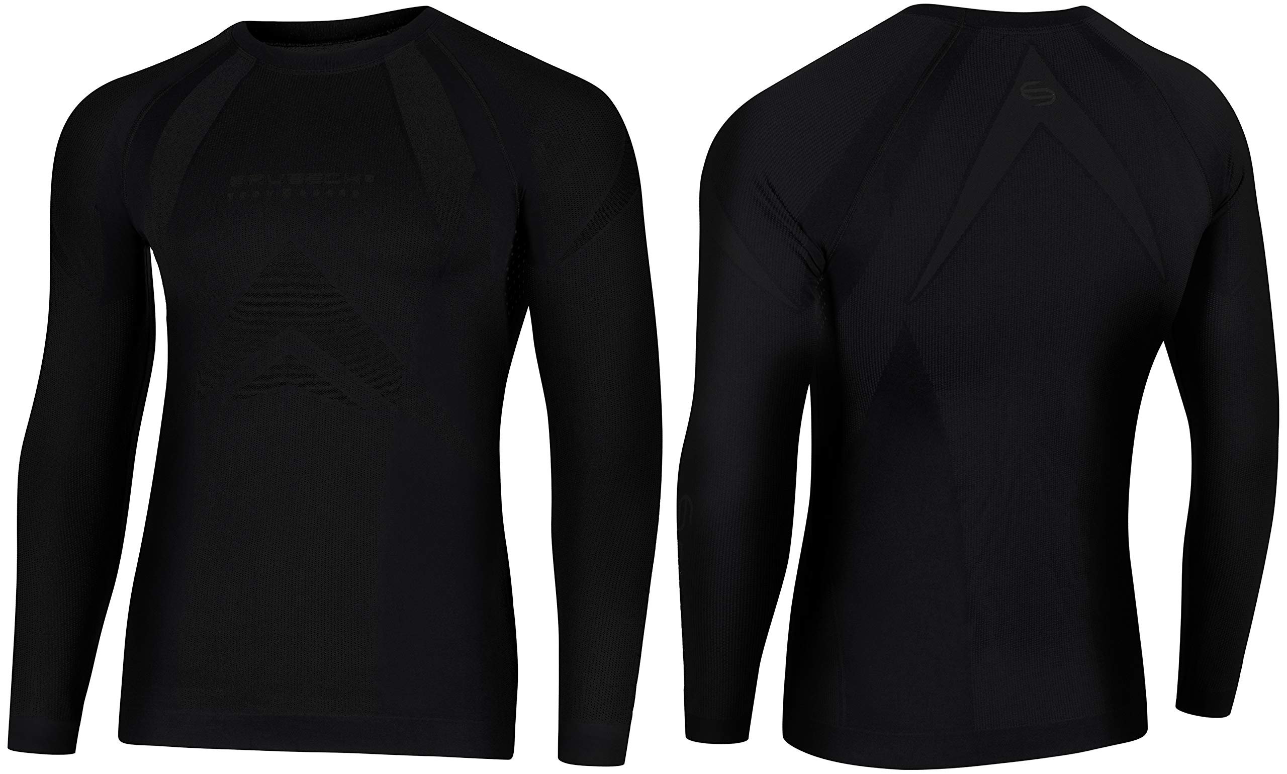 BRUBECK Dry Damen Herren Funktionsunterwäsche Lang | Ski | Motorrad | Snowboard | Radsport LS10180 + LE10160 | L | 04.Dry - Nero Absoluto - obrazek 5