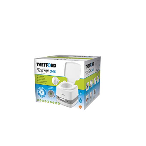 Thetford 92806 Porta Potti 345 Tragbare Toilette Qube, Weiß-Grau, 330 x 383 x 427 mm - obrazek 11