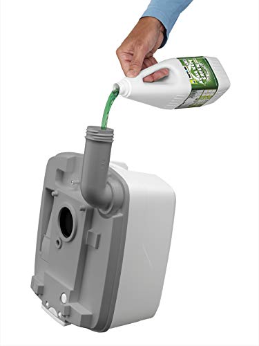 Thetford 92806 Porta Potti 345 Tragbare Toilette Qube, Weiß-Grau, 330 x 383 x 427 mm - obrazek 3