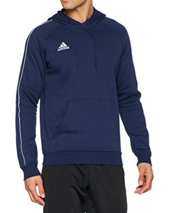 adidas Herren Core 18 Hoodie, Dark Blue/White, XXL