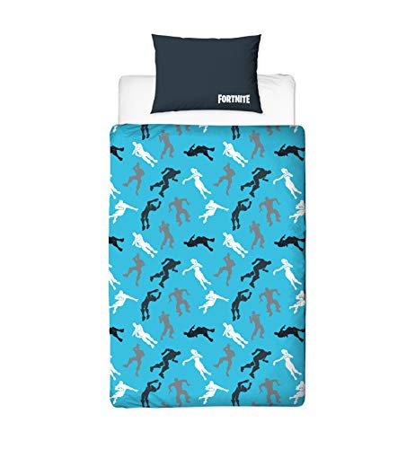 Fortnite Offizielles Einzel-Shuffle-Design, wendbar, zweiseitig, Bettbezug mit passendem Kissenbezug, Königsblau - obrazek 3