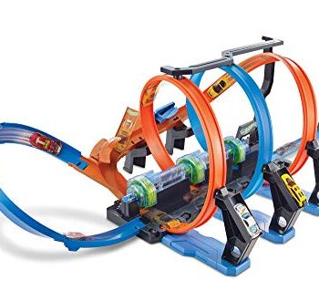 Hot Wheels Pętle grozy Zestaw torów z napędem, FTB65