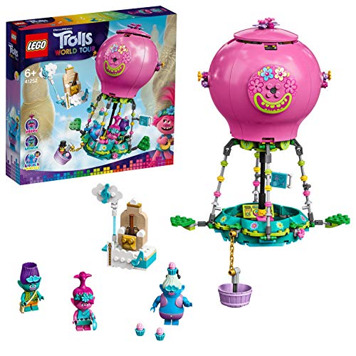 LEGO 41252 Poppys Heißluftballon Abenteuer Trolls World Tour, Spielset mit Poppy, Branch, Biggie und Herr Dinkles