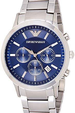 Emporio Armani Mężczyźni Renato Zegarek, Srebrny, 46 mm