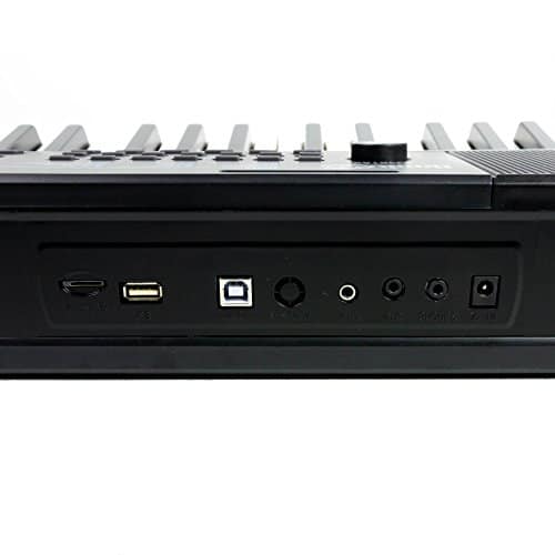 RockJam RJ461AX 61-Tasten-Alexa-tragbare digitale Klaviertastatur mit Notenständer, Netzteil, Simply Piano App und Note Key-Aufklebern, mit Alexa-Integration - obrazek 4