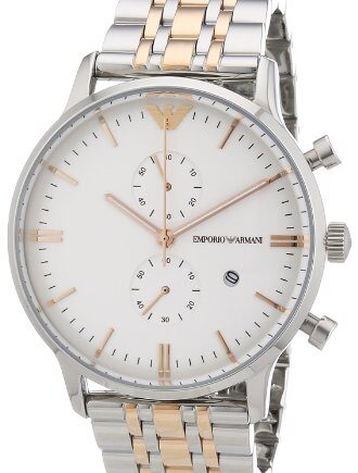 Emporio Armani zegarek dla mężczyzn, kwarcowy mechanizm chronografu z