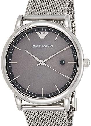Emporio Armani Herren Analog Quarz Uhr mit Edelstahl Armband AR11069