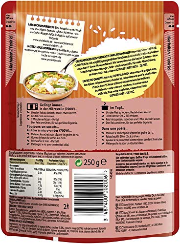 Uncle Ben's Express-Reis Curryreis, 6 Packungen (6 x 250g) - obrazek 2