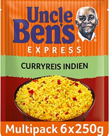 Uncle Ben's Express-Reis Curryreis, 6 Packungen (6 x 250g)