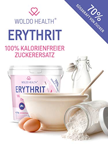 Erythrit 4,5 kg Zuckerersatz Alternative mit 70% der Süßkraft von Zucker - inkl. Dosierlöffel - obrazek 2