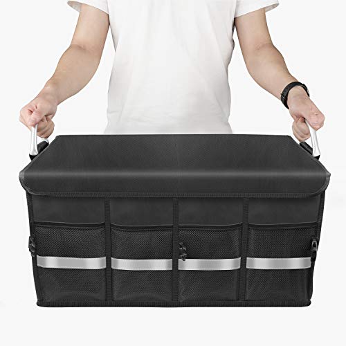 Oasser Kofferraumtasche Kofferraum-Organizer mit Deckel Auto Kofferraum Organizer Autotasche Auto Kofferraum Box Praktisch und Wasserdicht Verpackung MEHRWEG - obrazek 3