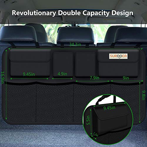 SURDOCA Car Trunk Organizer - 3rd Gen Super pojemność samochodu wisząc - obrazek 5